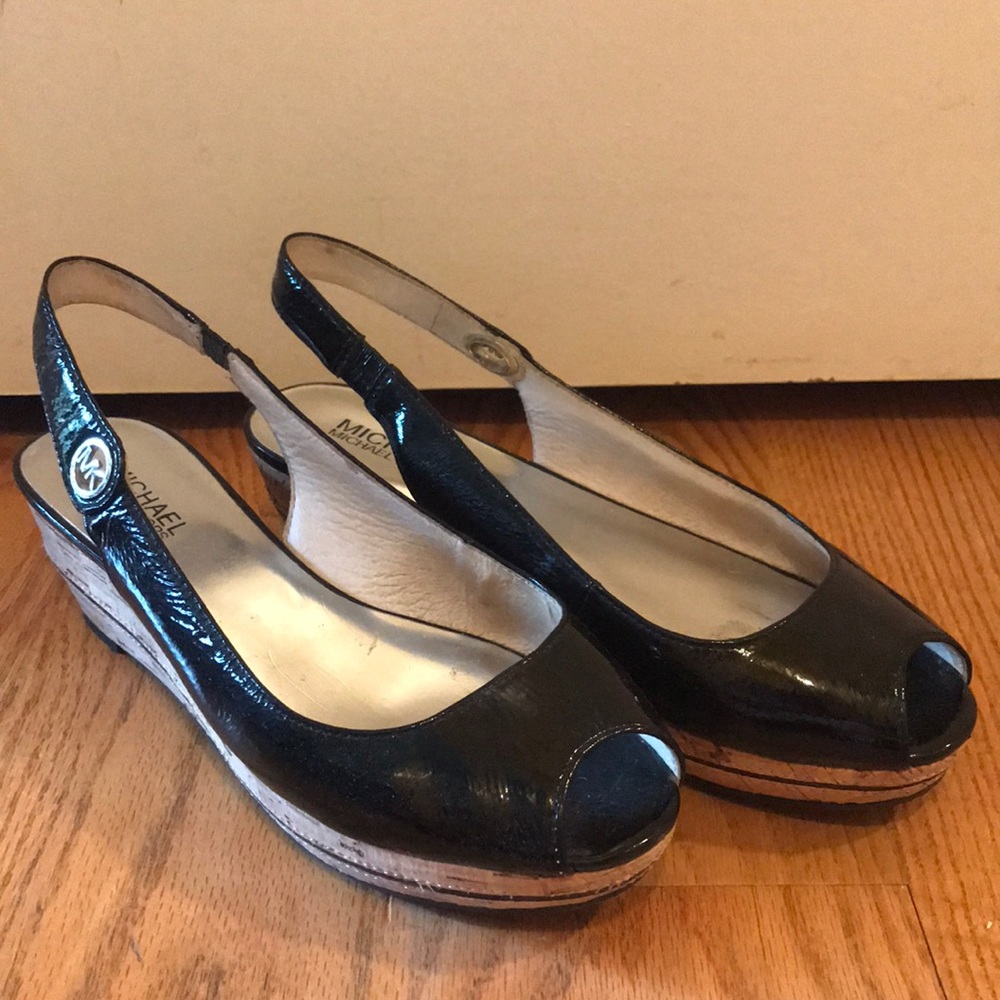 Michael Kors Peep Toe Sling Wedges